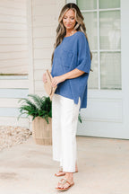 Celebrating Life Sweater, Denim Blue