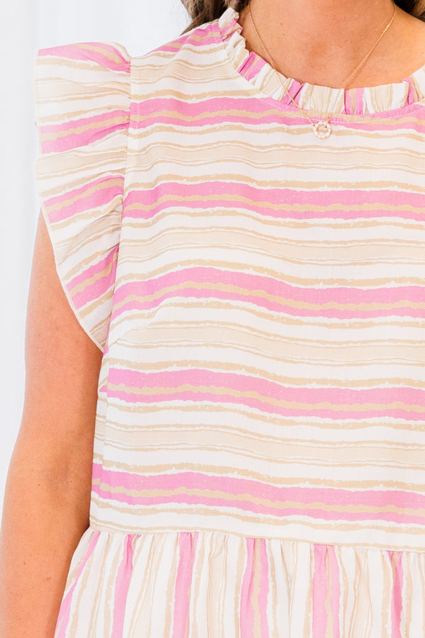 Change One's Stripes Oberteil, Rosa