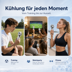 FrostKick™ Mini Handventilator mit Kühlpad