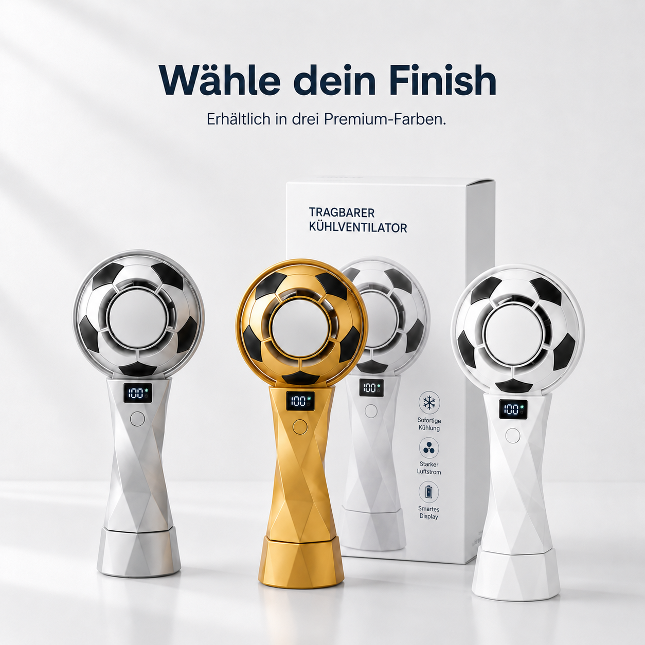 FrostKick™ Mini Handventilator mit Kühlpad