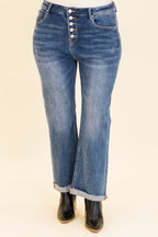 Check The Time Jeans, Dunkle Waschung