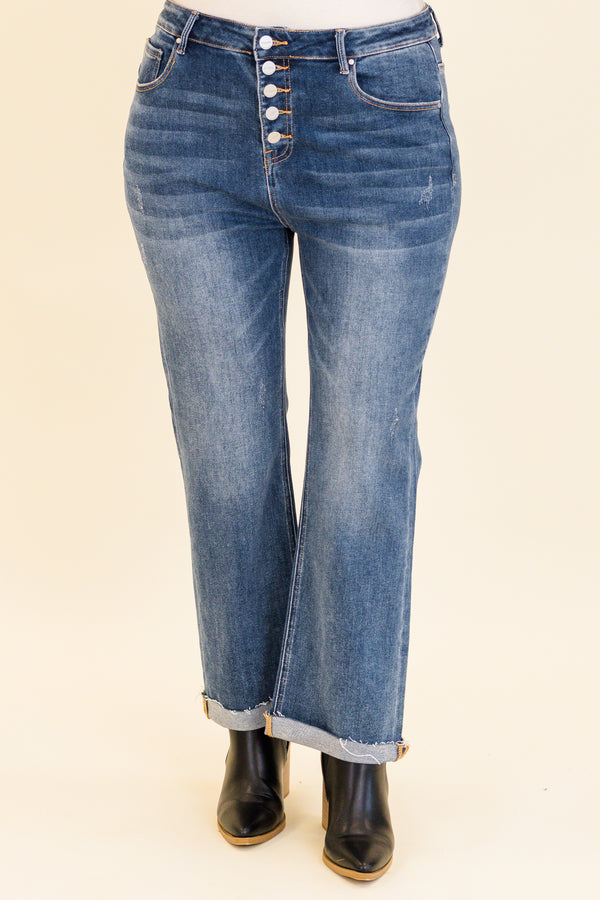 Check The Time Jeans, Dunkle Waschung