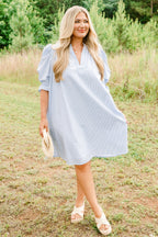 Create Memories Dress, Blue Stripe