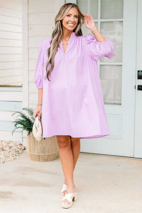 Elegantes Charm-Kleid, Lila