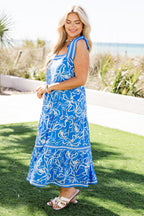 Chic Harmony Midi Dress, Ocean