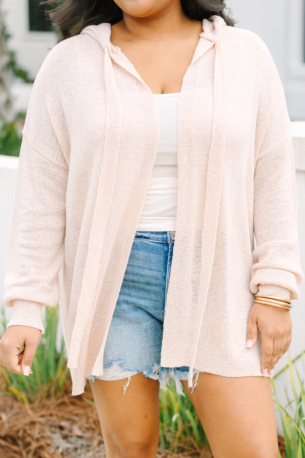 Chill With Me Cardigan, Light Taupe