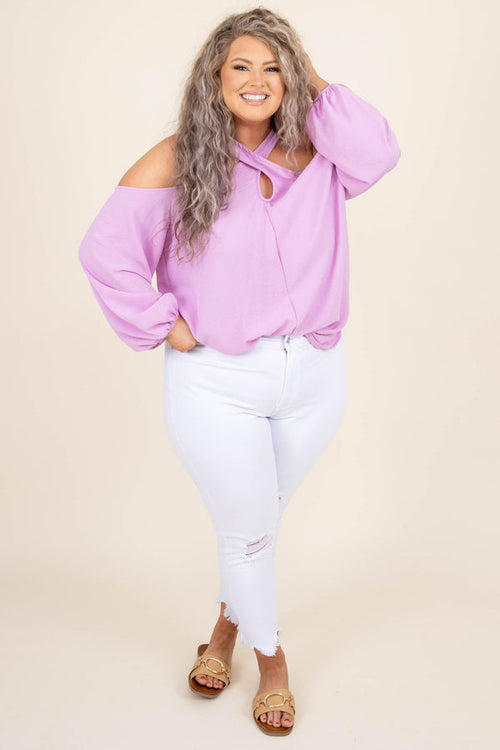 City Charm Bluse, Orchidee
