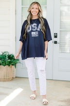Klassisches American Boyfriend T-Shirt, Midnight Navy