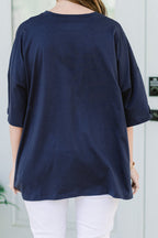 Klassisches American Boyfriend T-Shirt, Midnight Navy