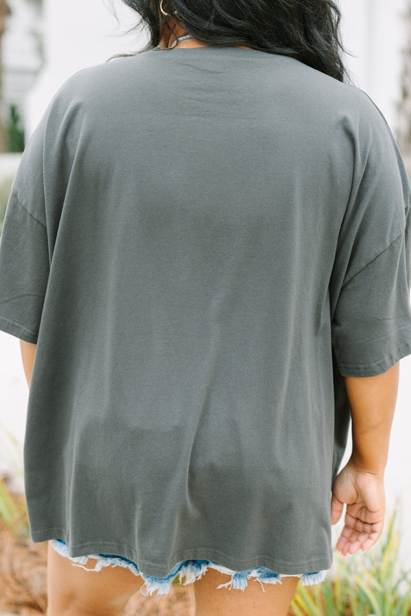 Coast and Country Boyfriend Tee, Smoke Gray