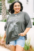 Coast and Country Boyfriend Tee, Smoke Gray