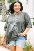 Coast and Country Boyfriend Tee, Smoke Gray