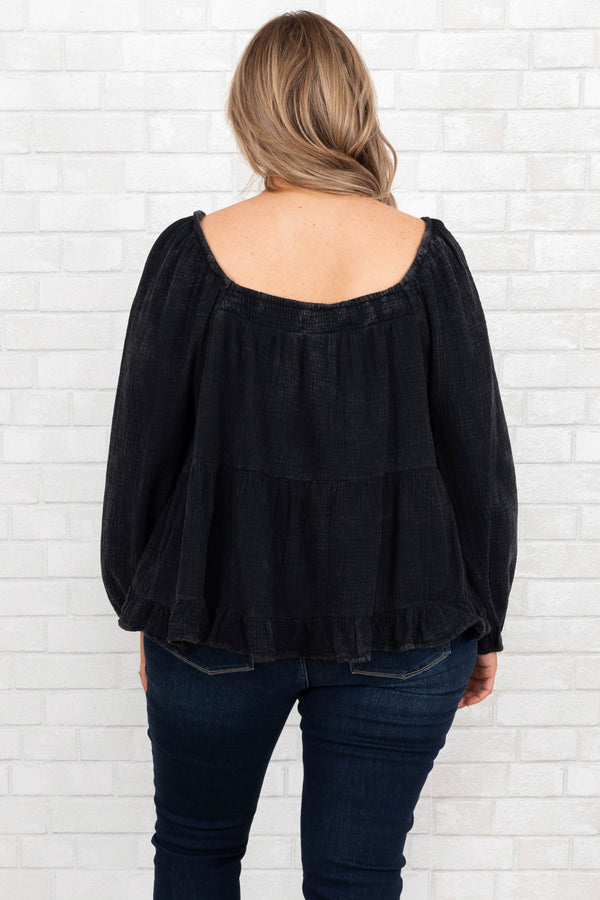 Come Home To Me Top, Black