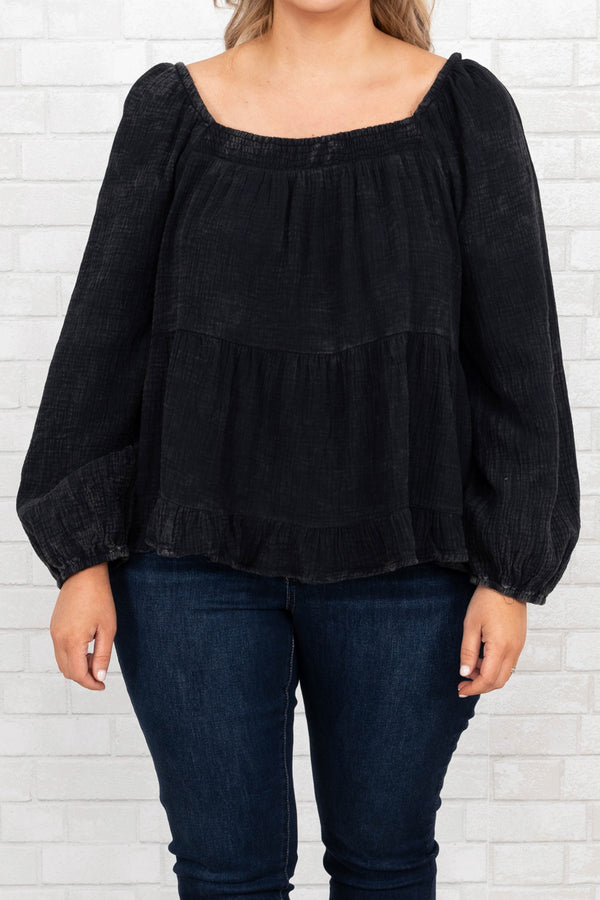 Come Home To Me Top, Black