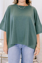 Comfortable Charm Top, Dark Forest