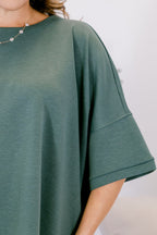 Comfortable Charm Top, Dark Forest