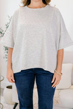 Comfortable Charm Top, Heather Grey
