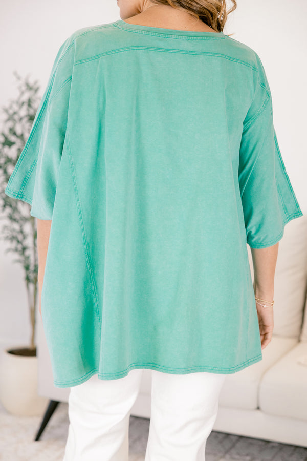 Comparing The Two Tunic, Turquoise