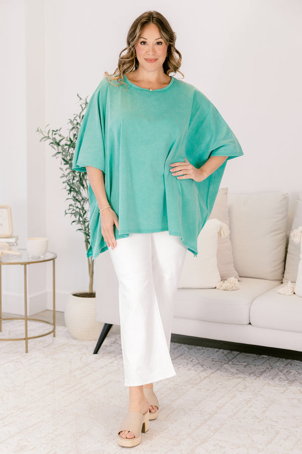 Comparing The Two Tunic, Turquoise