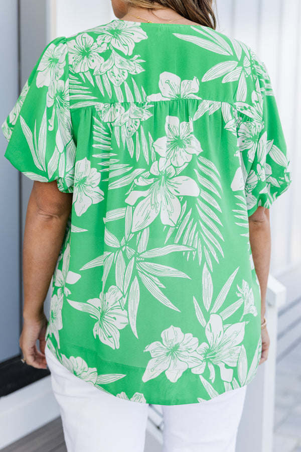 Coral Reef Queen Top, Green