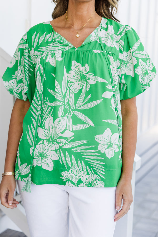 Coral Reef Queen Top, Green