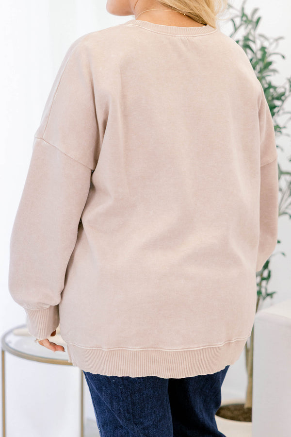 Counting The Days Pullover, Ash Mocha