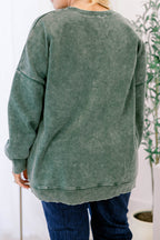 Counting The Days Pullover, Dark Green
