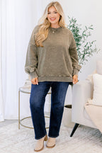 Counting The Days Pullover, Dark Olive