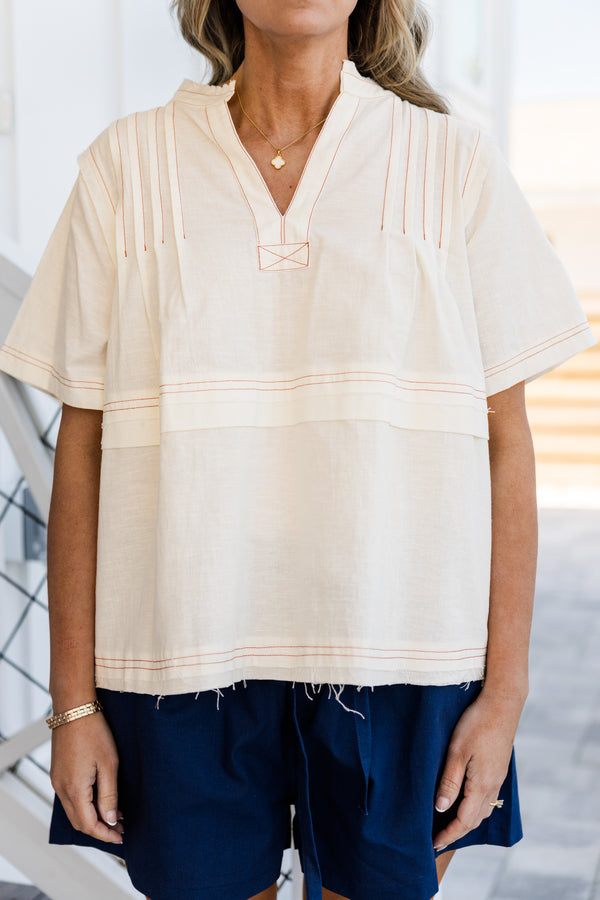 Countryside Trip Top, White