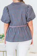 Counting Blossoms Top, Navy