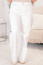 Covering My Bases Jeans, White