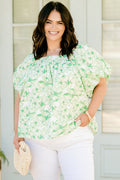 Cozy Love Top, Green Floral