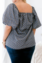 Cozy Love Top, Navy-Orange