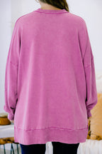 Cozy Pullover, Plum Berry