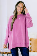 Cozy Pullover, Plum Berry