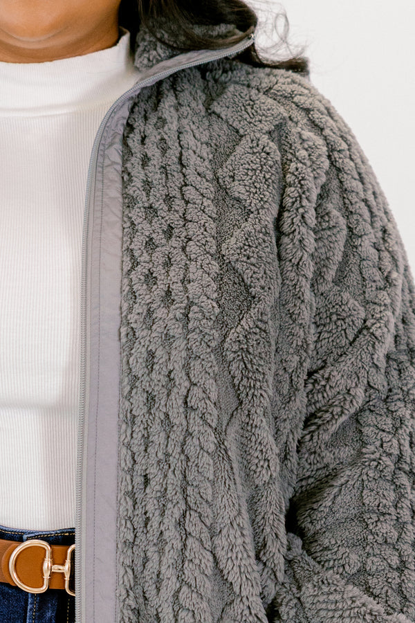 Cozy Up Jacke, Grau