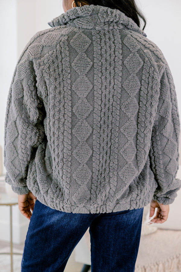 Cozy Up Jacke, Grau