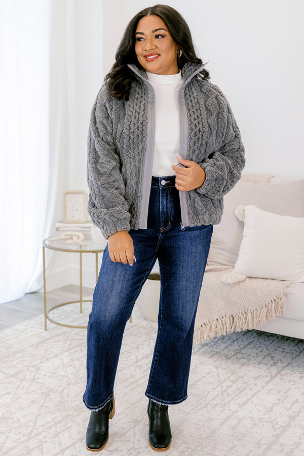 Cozy Up Jacke, Grau