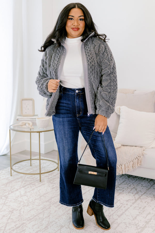 Cozy Up Jacke, Grau