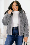 Cozy Up Jacke, Grau