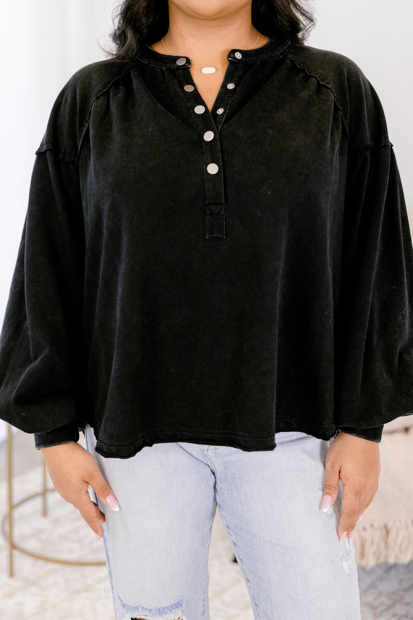 Crimson Sunset Pullover, Black