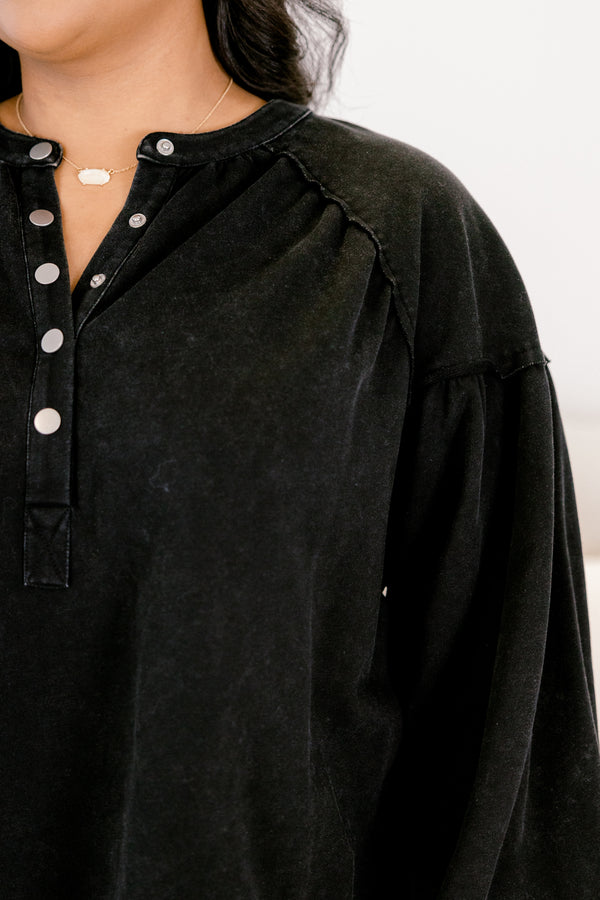 Crimson Sunset Pullover, Black