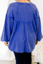 Crimson Sunset Pullover, Blue