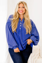 Crimson Sunset Pullover, Blue