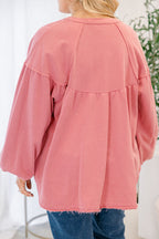 Purpurroter Sonnenuntergang-Pullover, Mauve Rosa
