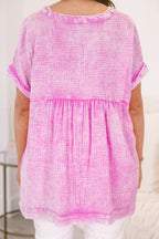 Cute And Carefree Top, Bright Mauve