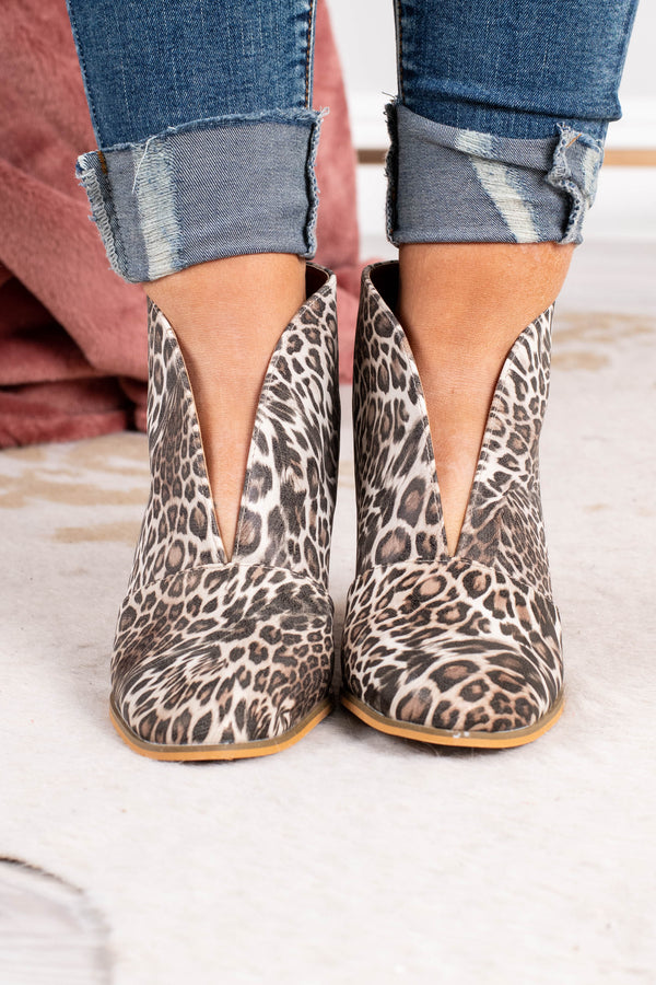 Stay In Step Booties, Leopard