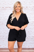 Savor The Moment Romper, Black