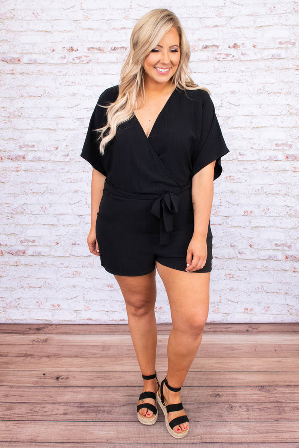 Savor The Moment Romper, Black