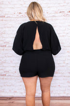 Savor The Moment Romper, Black